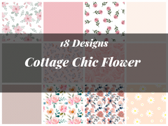 Cottage Chic Flower Seamless Digital Paper - CraftNest - Digital Crafting and Art