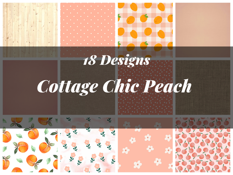 Cottage Chic Peach Seamless Digital Paper - CraftNest - Digital Crafting and Art