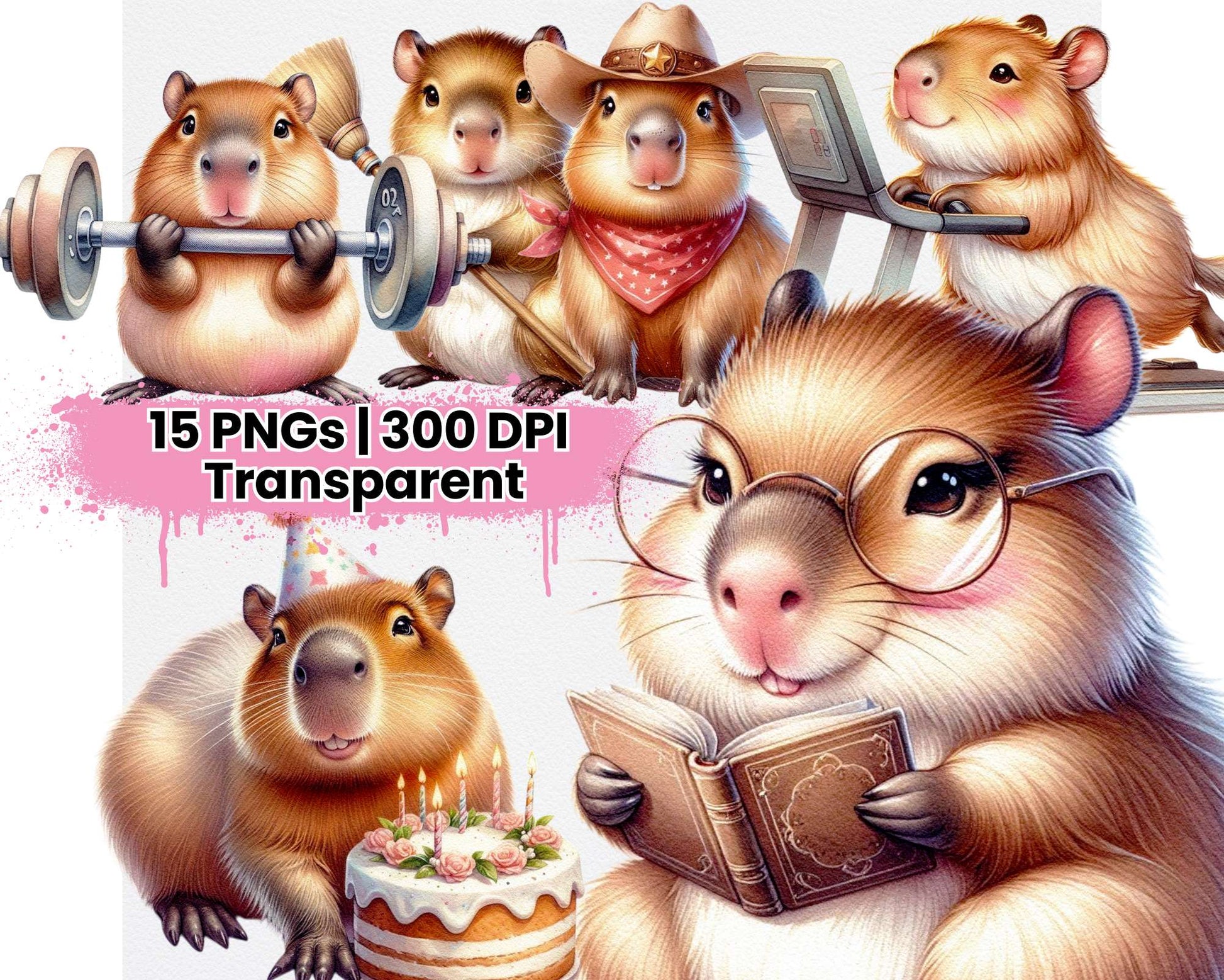 Cute Capybara - CraftNest - Digital Crafting and Art