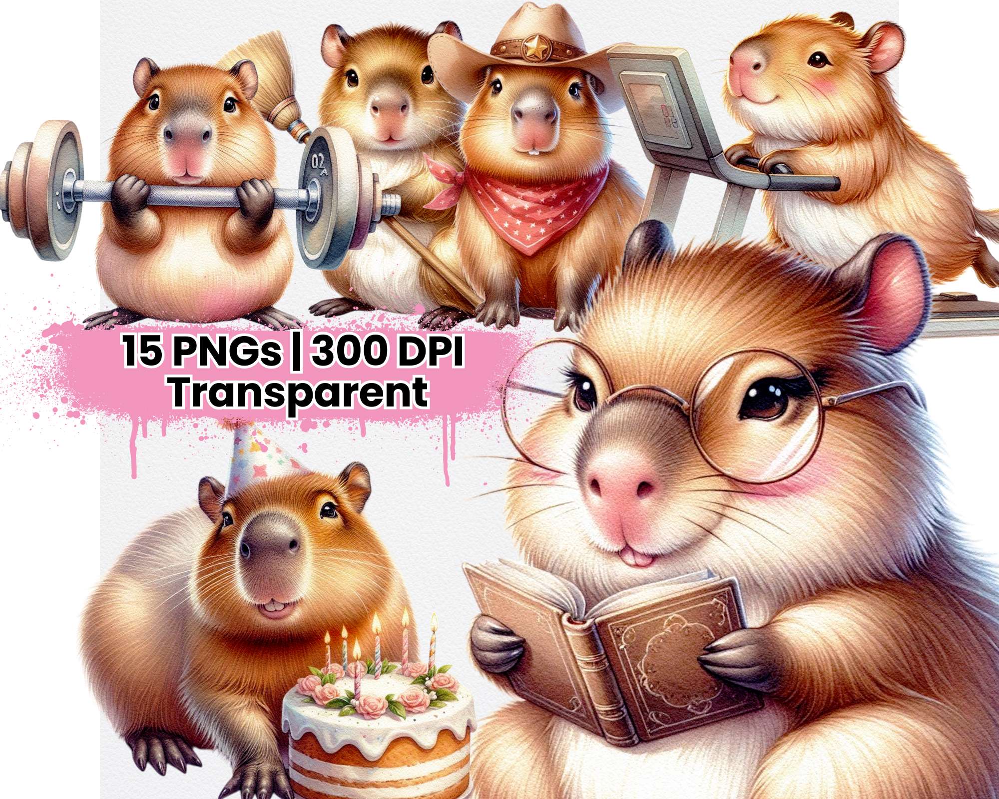 Cute Capybara - CraftNest - Digital Crafting and Art