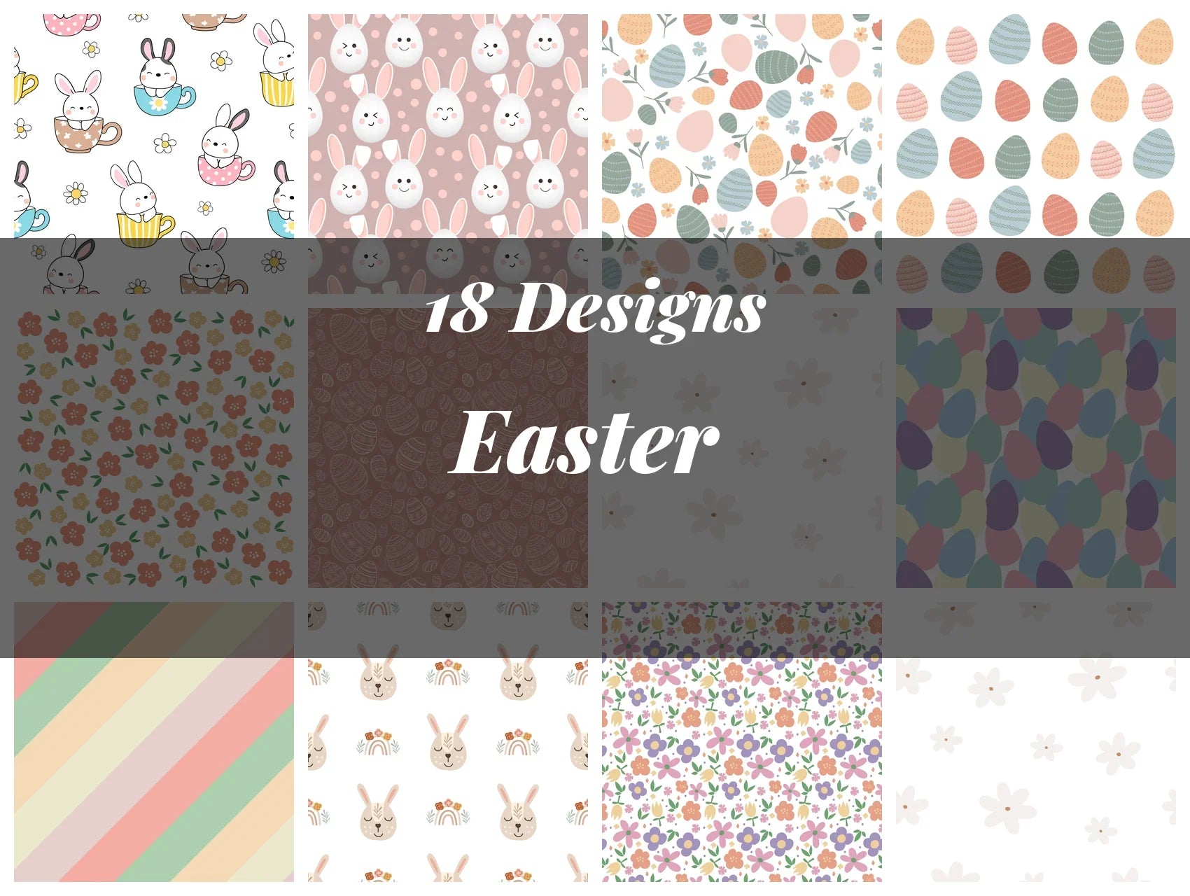 Easter Seamless Digital Paper - CraftNest - Digital Crafting and Art