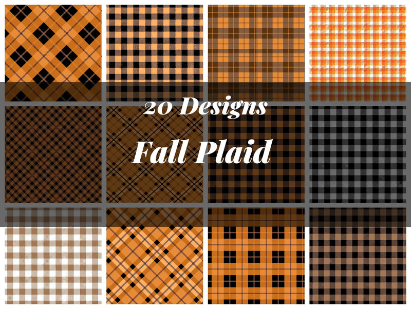 Fall Plaid Seamless Digital Paper - CraftNest - Digital Crafting and Art