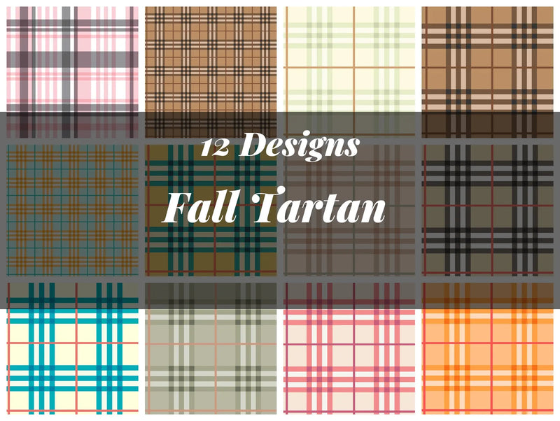 Fall Tartan Seamless Digital Paper - CraftNest - Digital Crafting and Art