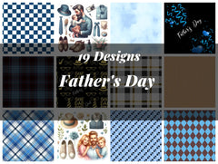 Father's Day Seamless Digital Paper - CraftNest - Digital Crafting and Art