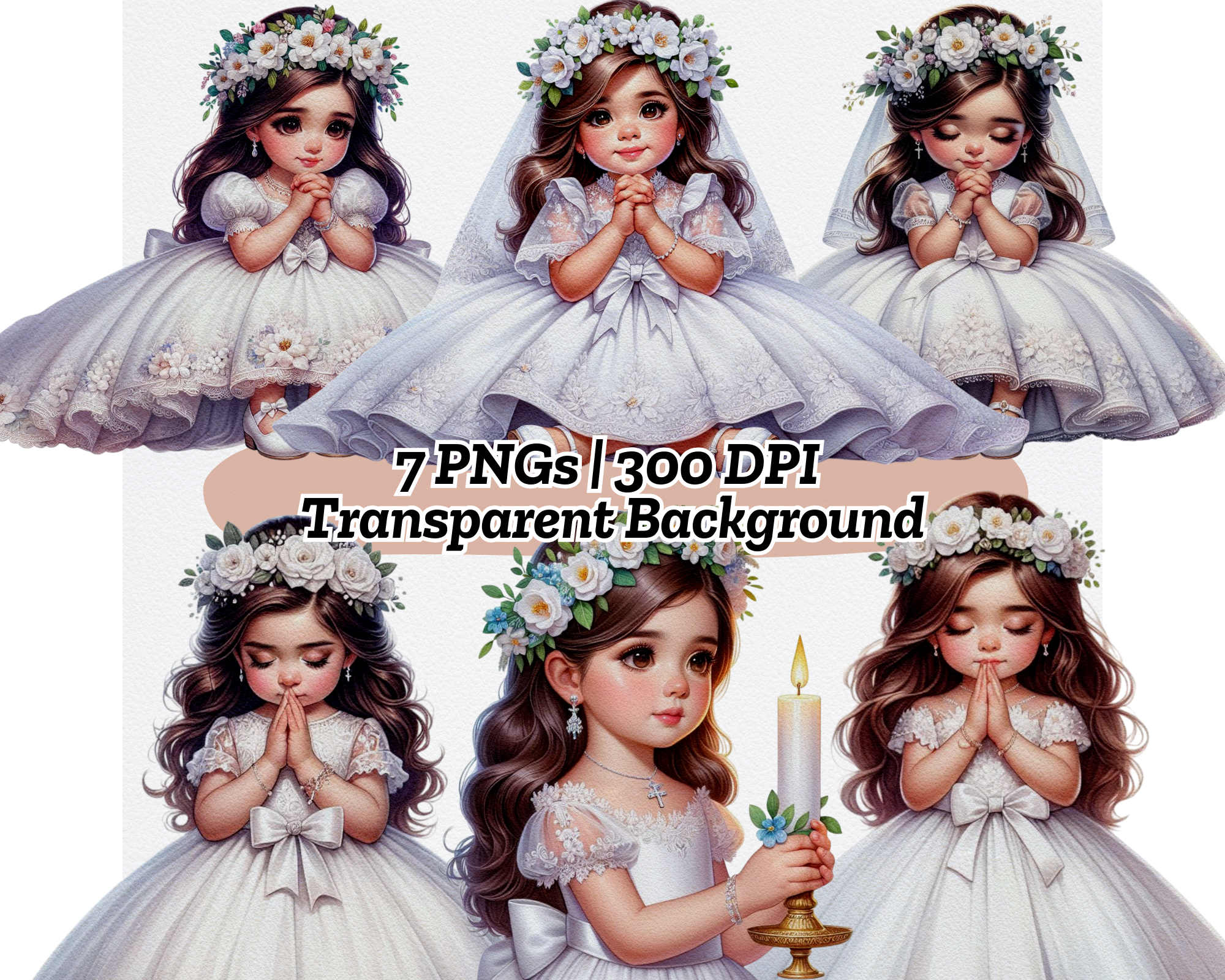 First Communion Girl - CraftNest - Digital Crafting and Art