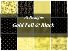 Gold Foil & Black Texture Paper - CraftNest - Digital Crafting and Art