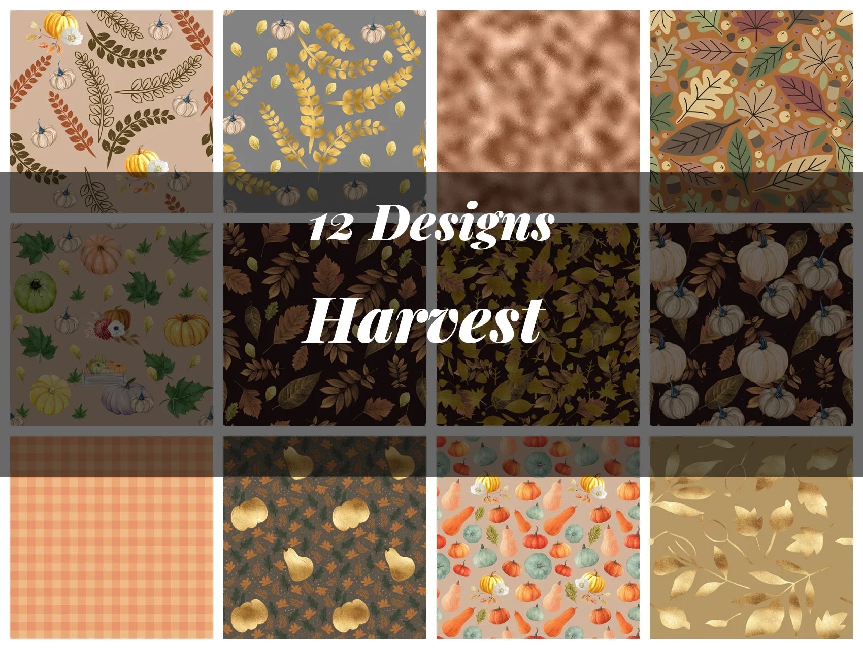 Harvest Seamless Digital Paper - CraftNest - Digital Crafting and Art