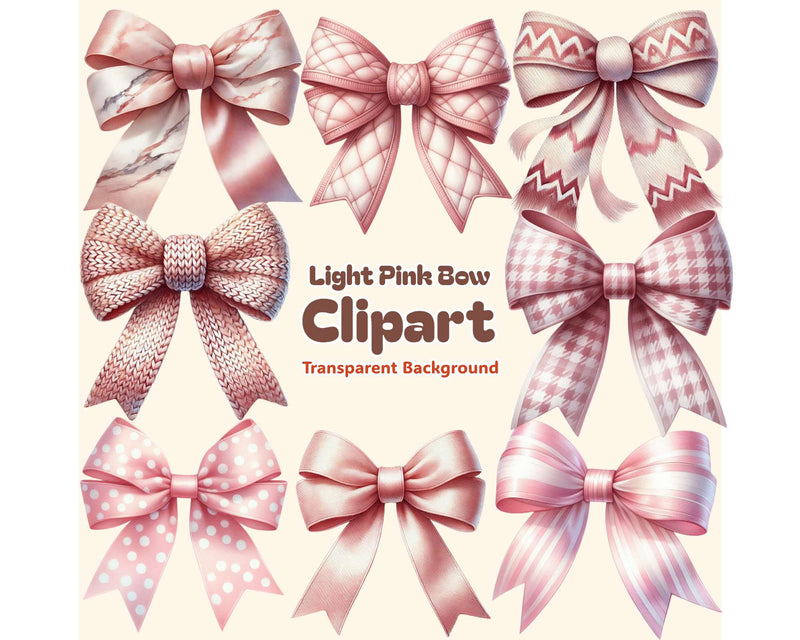 Light Pink Bow - CraftNest - Digital Crafting and Art