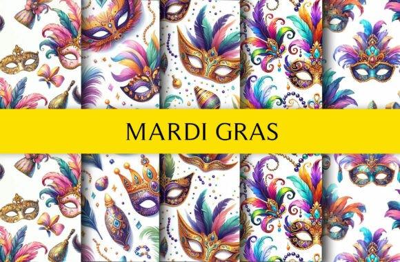 Mardi Gras Seamless Digital Paper - CraftNest - Digital Crafting and Art