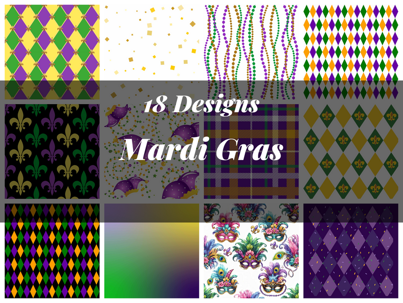 Mardi Gras Seamless Digital Paper - CraftNest - Digital Crafting and Art