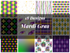 Mardi Gras Seamless Digital Paper