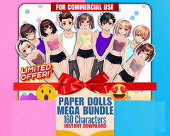 Paper Dolls Bundle - CraftNest - Digital Crafting and Art