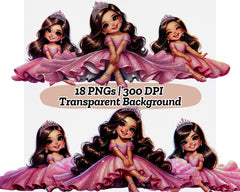 Pink Quinceañera Girl - CraftNest - Digital Crafting and Art