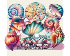 Seashells and Pearls - CraftNest - Digital Crafting and Art