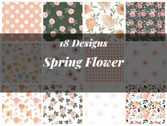 Spring Flower Seamless Digital Paper - CraftNest - Digital Crafting and Art
