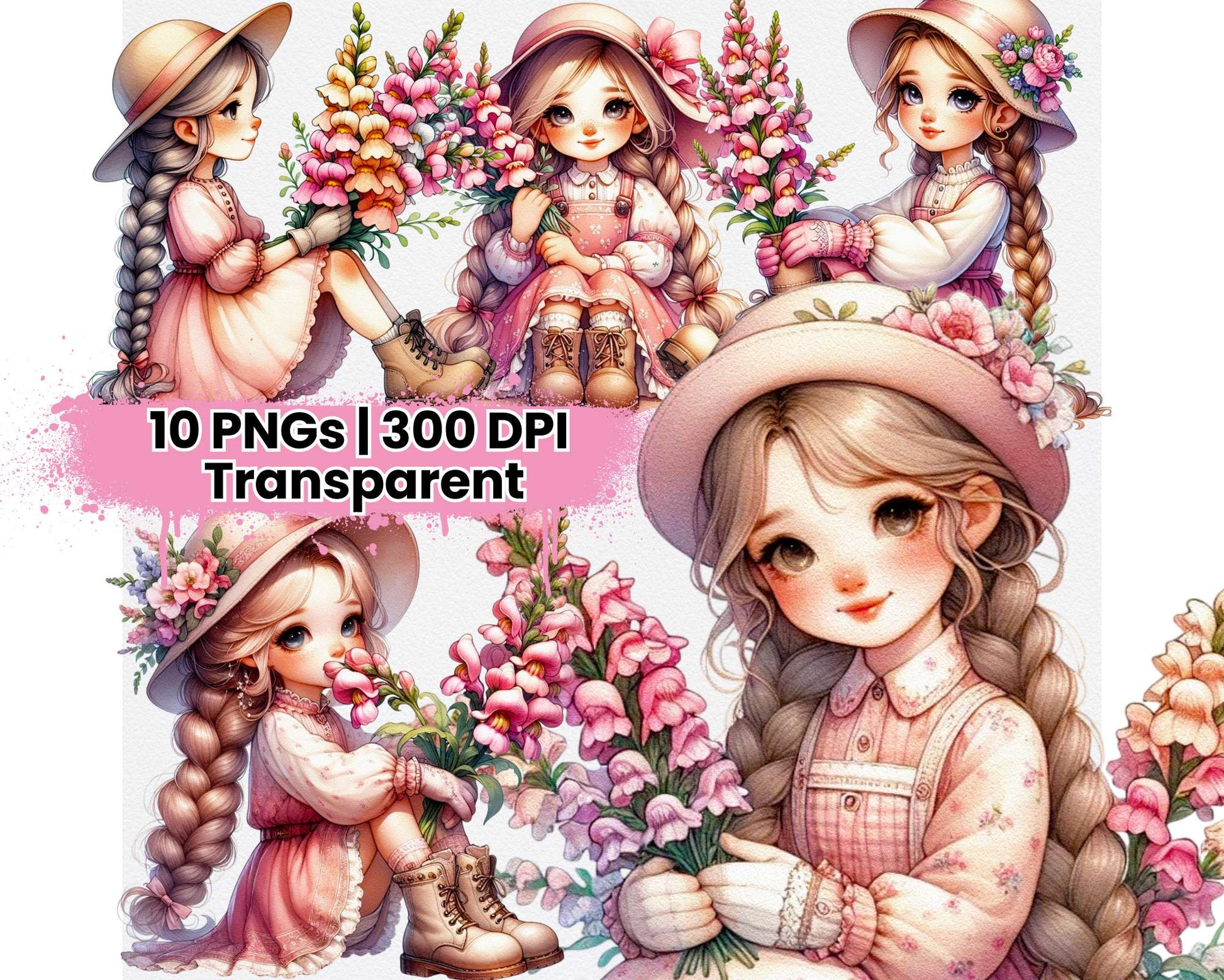 Spring Gnomes Snapdragons - CraftNest - Digital Crafting and Art