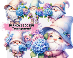 Spring Gnomes Hydrangeas - CraftNest - Digital Crafting and Art