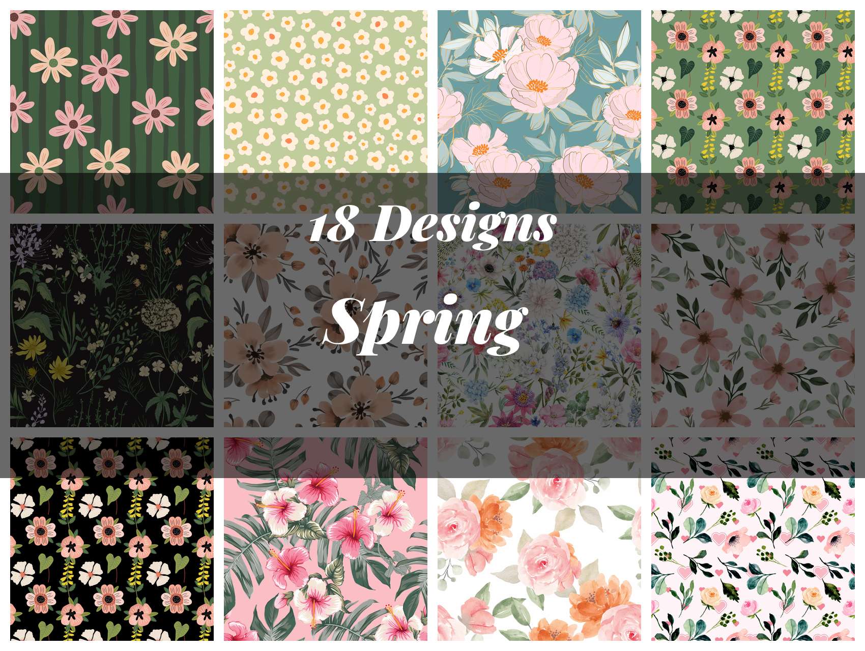 Spring Seamless Digital Paper - CraftNest - Digital Crafting and Art