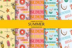 Summer Seamless Digital Paper 1 - CraftNest - Digital Crafting and Art