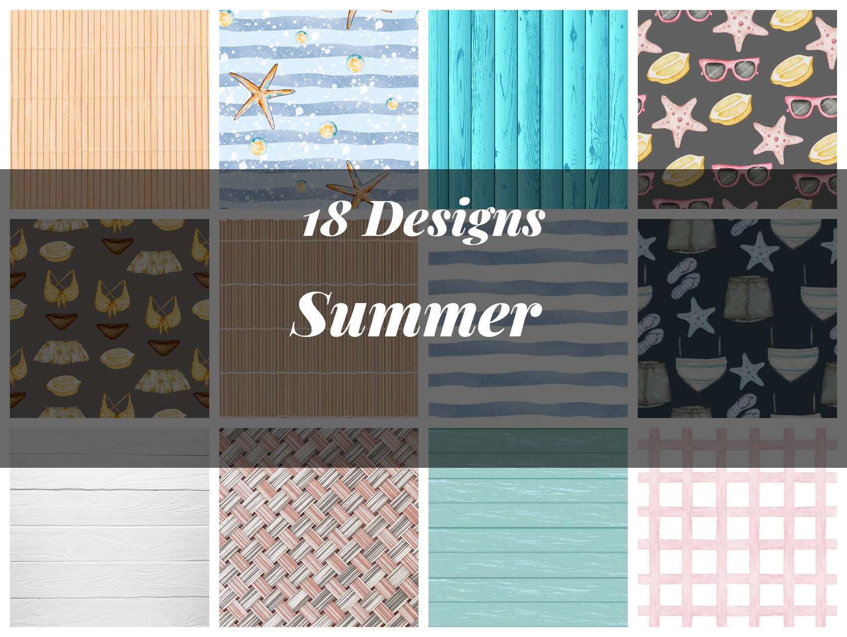 Summer Seamless Digital Paper - CraftNest - Digital Crafting and Art