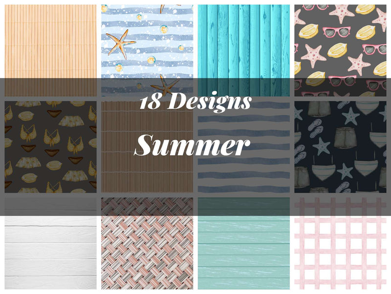 Summer Seamless Digital Paper - CraftNest - Digital Crafting and Art