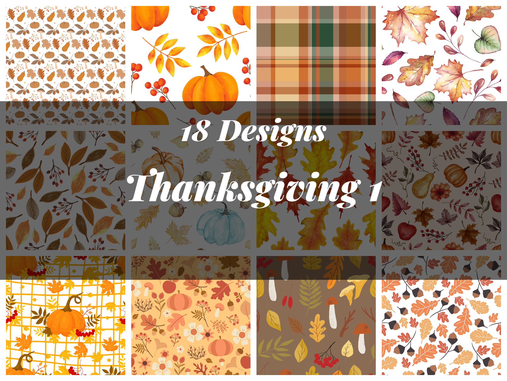 Thanksgiving Seamless Digital Paper 1 - CraftNest - Digital Crafting and Art