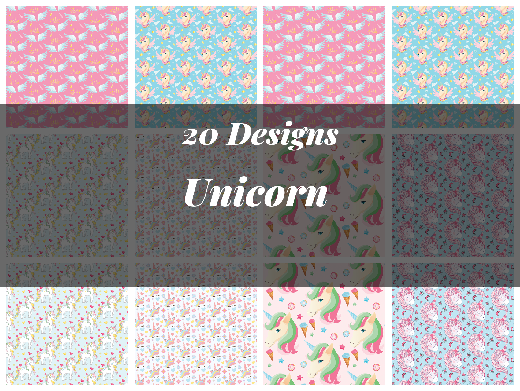 Unicorn Seamless Digital Paper - CraftNest - Digital Crafting and Art