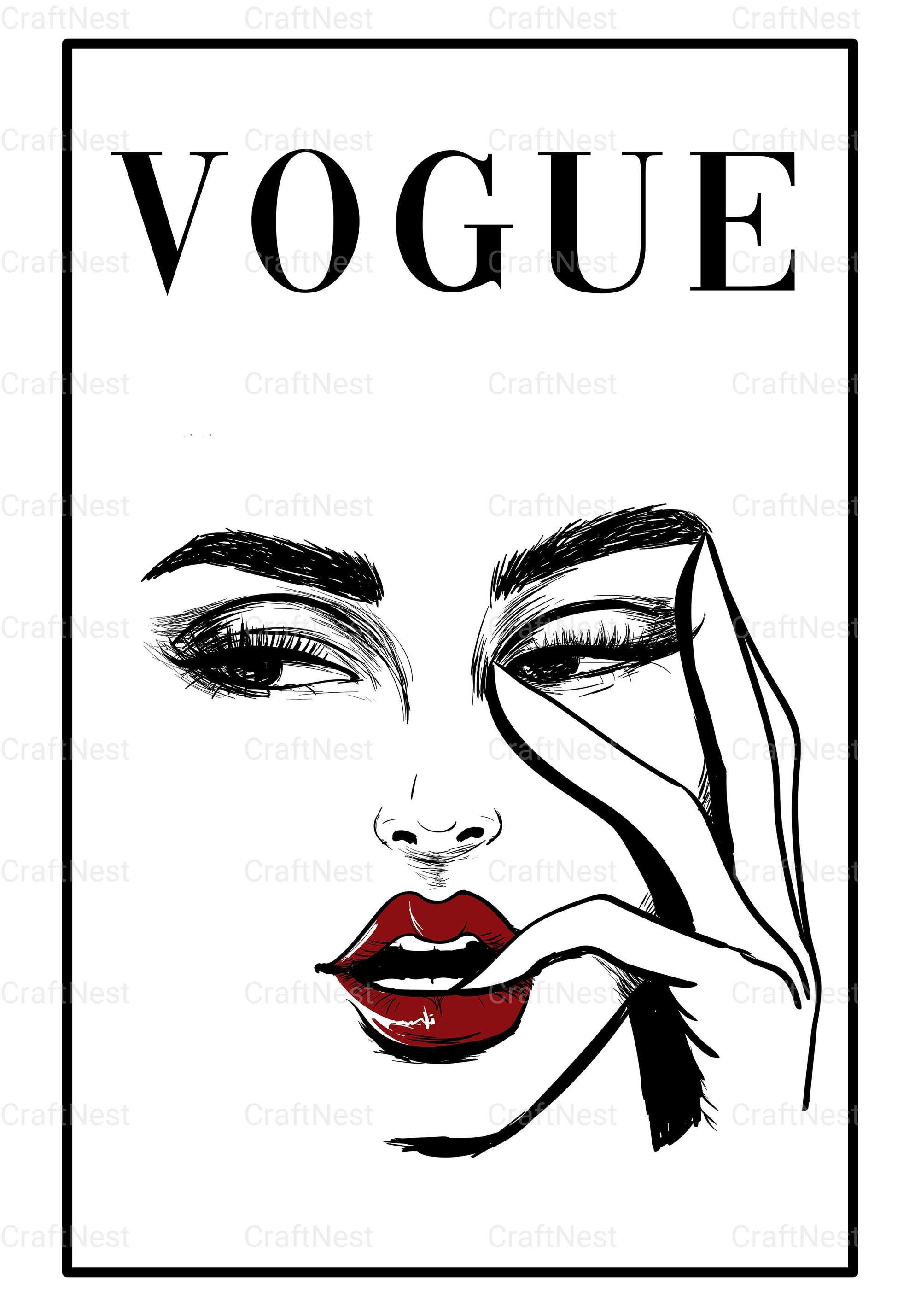 Fashion Magazine Aesthetic Wall Art Set - CraftNest - Digital Crafting and Art