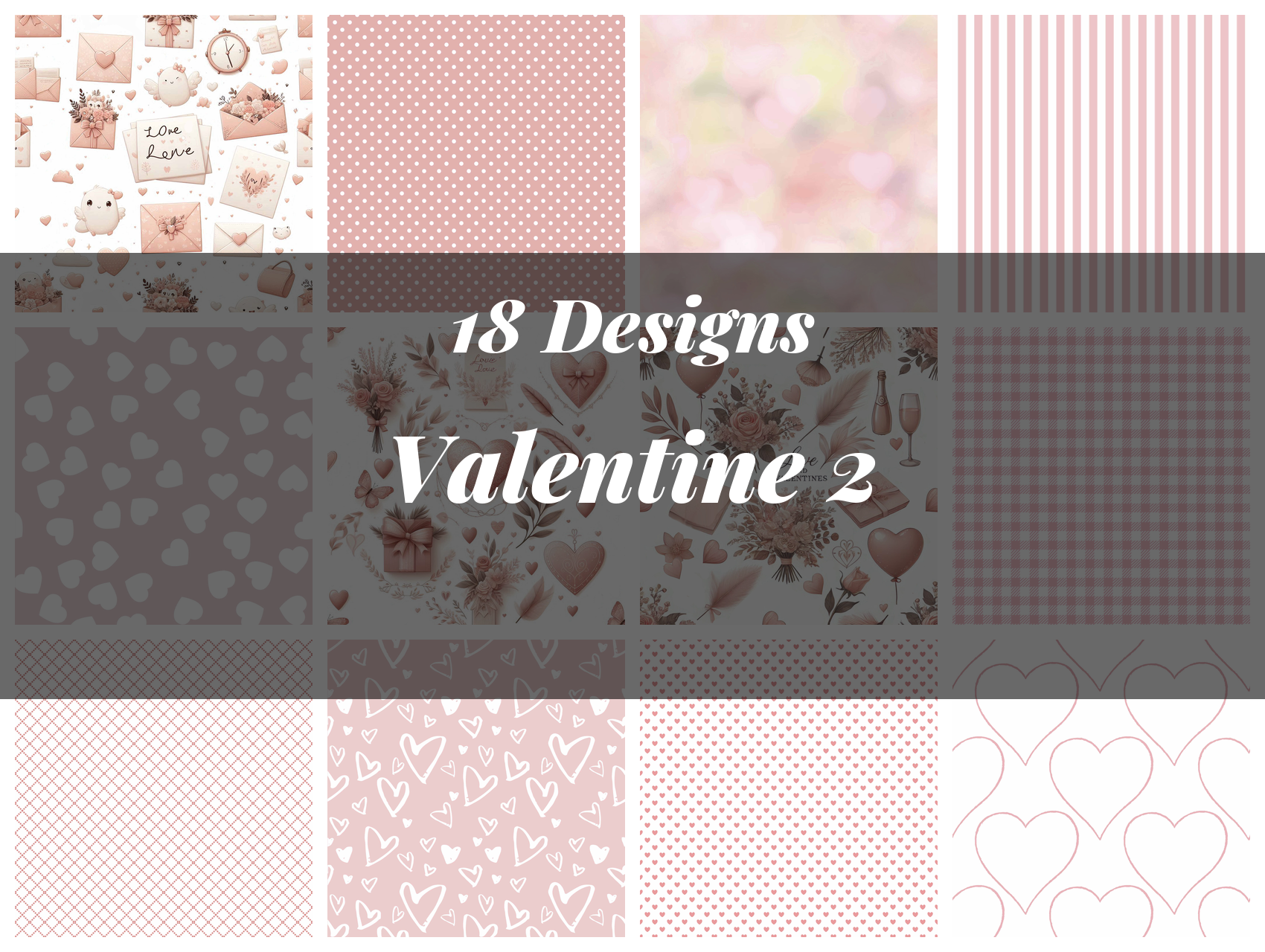 Valentine Seamless Digital Paper 2 - CraftNest - Digital Crafting and Art