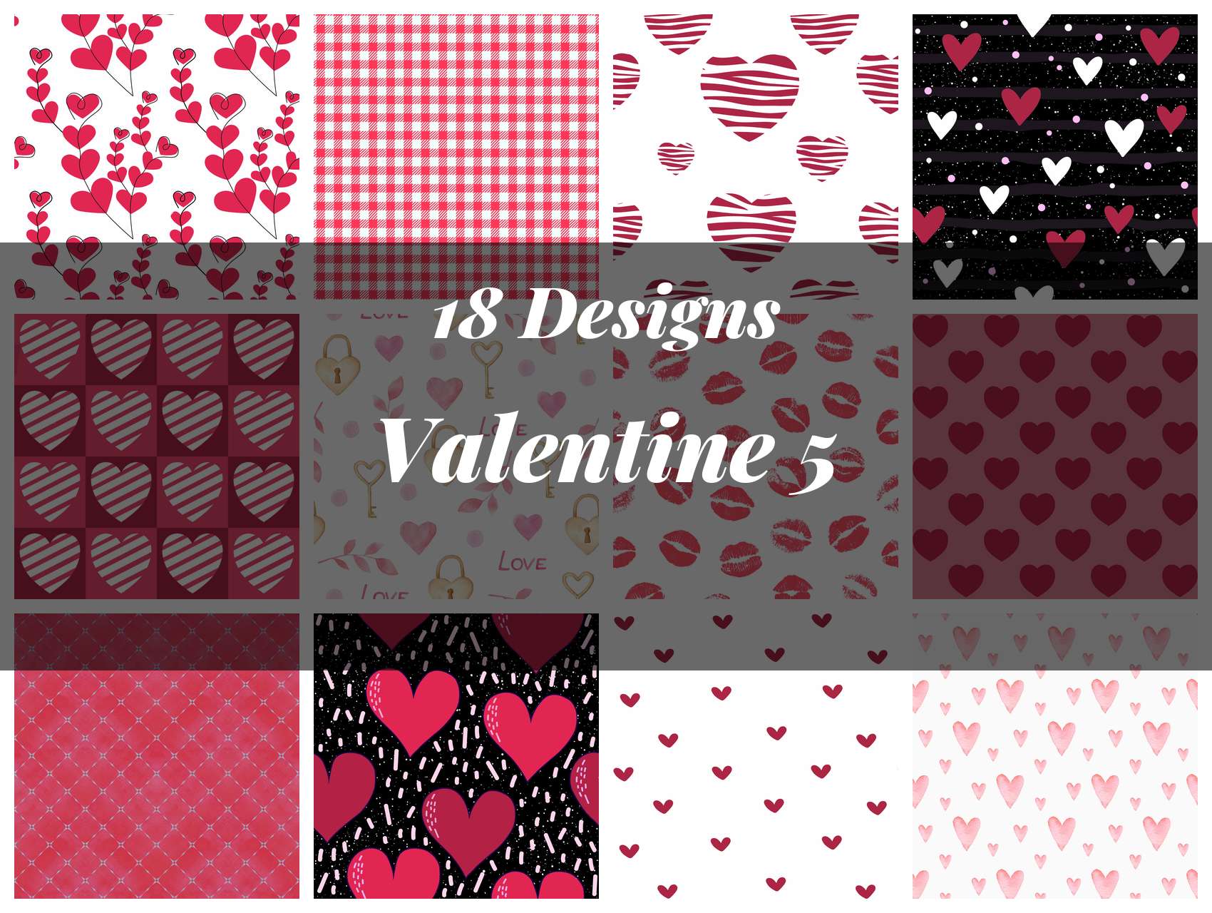 Valentine Seamless Digital Paper 5 - CraftNest - Digital Crafting and Art