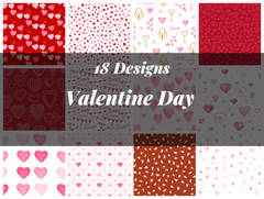 Valentine's Day Seamless Digital Paper - CraftNest - Digital Crafting and Art