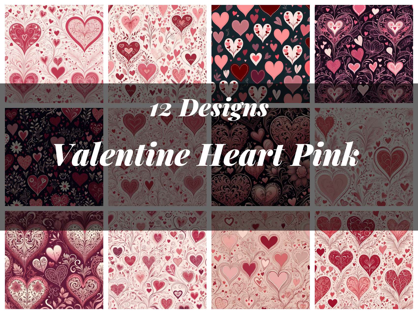 Valentine Heart Pink Seamless Digital Paper - CraftNest - Digital Crafting and Art