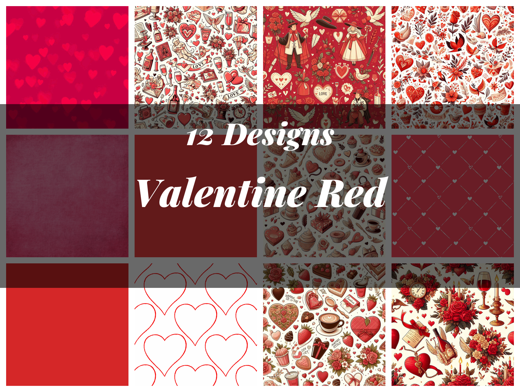 Valentine Red Seamless Digital Paper - CraftNest - Digital Crafting and Art