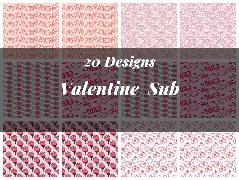 Valentine Sublimation Digital Paper - CraftNest - Digital Crafting and Art
