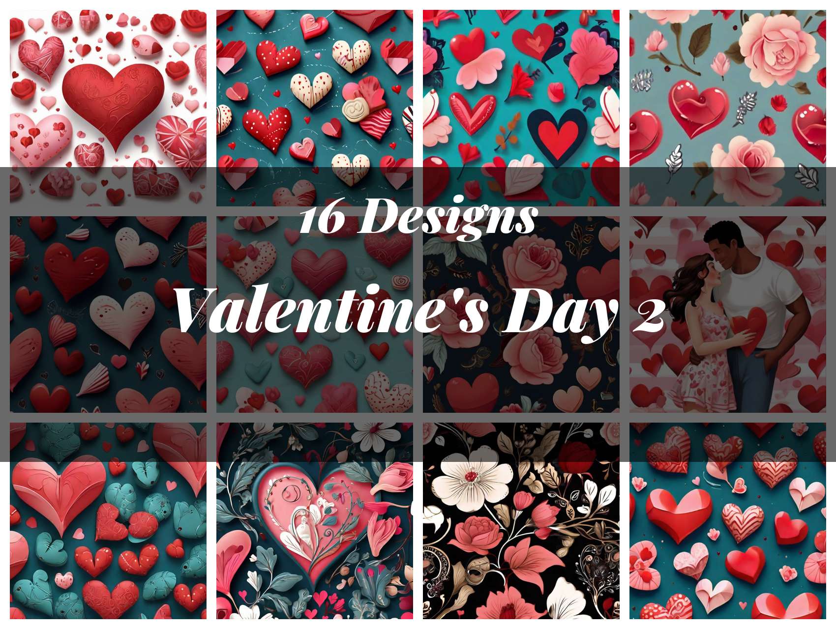 Valentine's Day Seamless Digital Paper 2 - CraftNest - Digital Crafting and Art