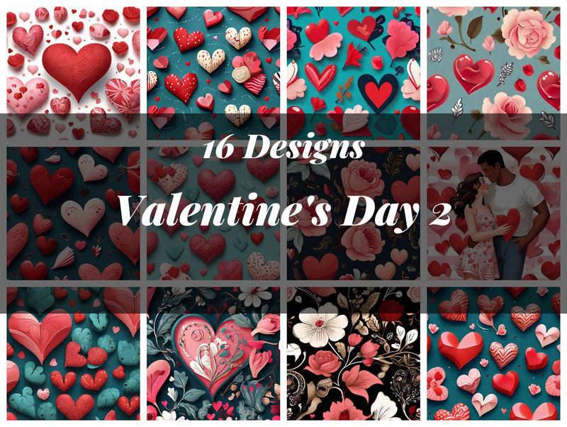 Valentine's Day Seamless Digital Paper 2 - CraftNest - Digital Crafting and Art