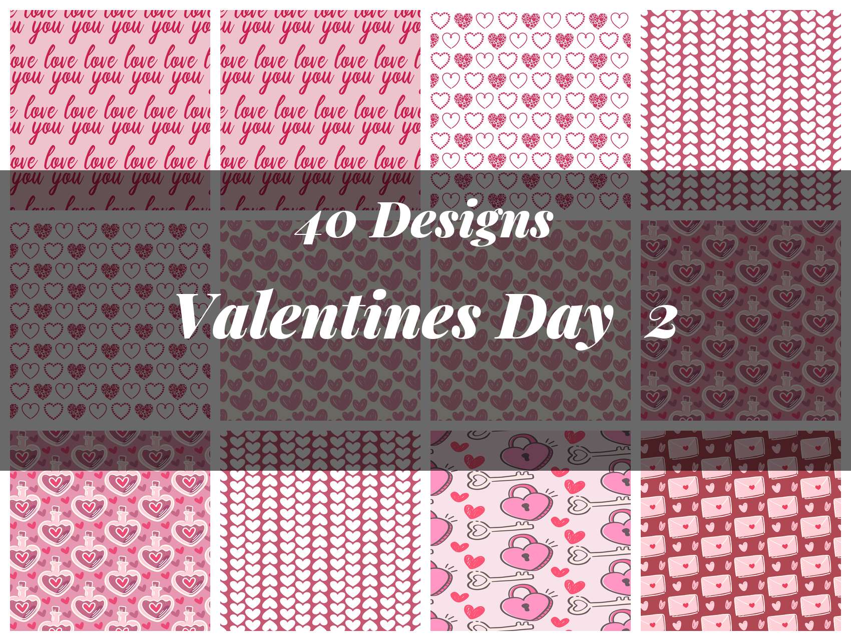 Valentines Day Seamless Digital Paper 2 - CraftNest - Digital Crafting and Art
