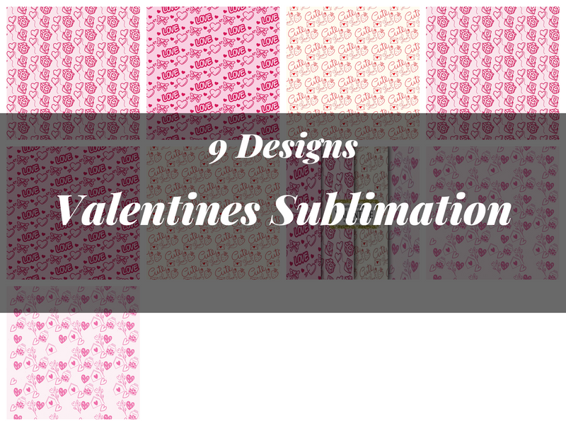 Valentines Sublimation Digital Paper - CraftNest - Digital Crafting and Art