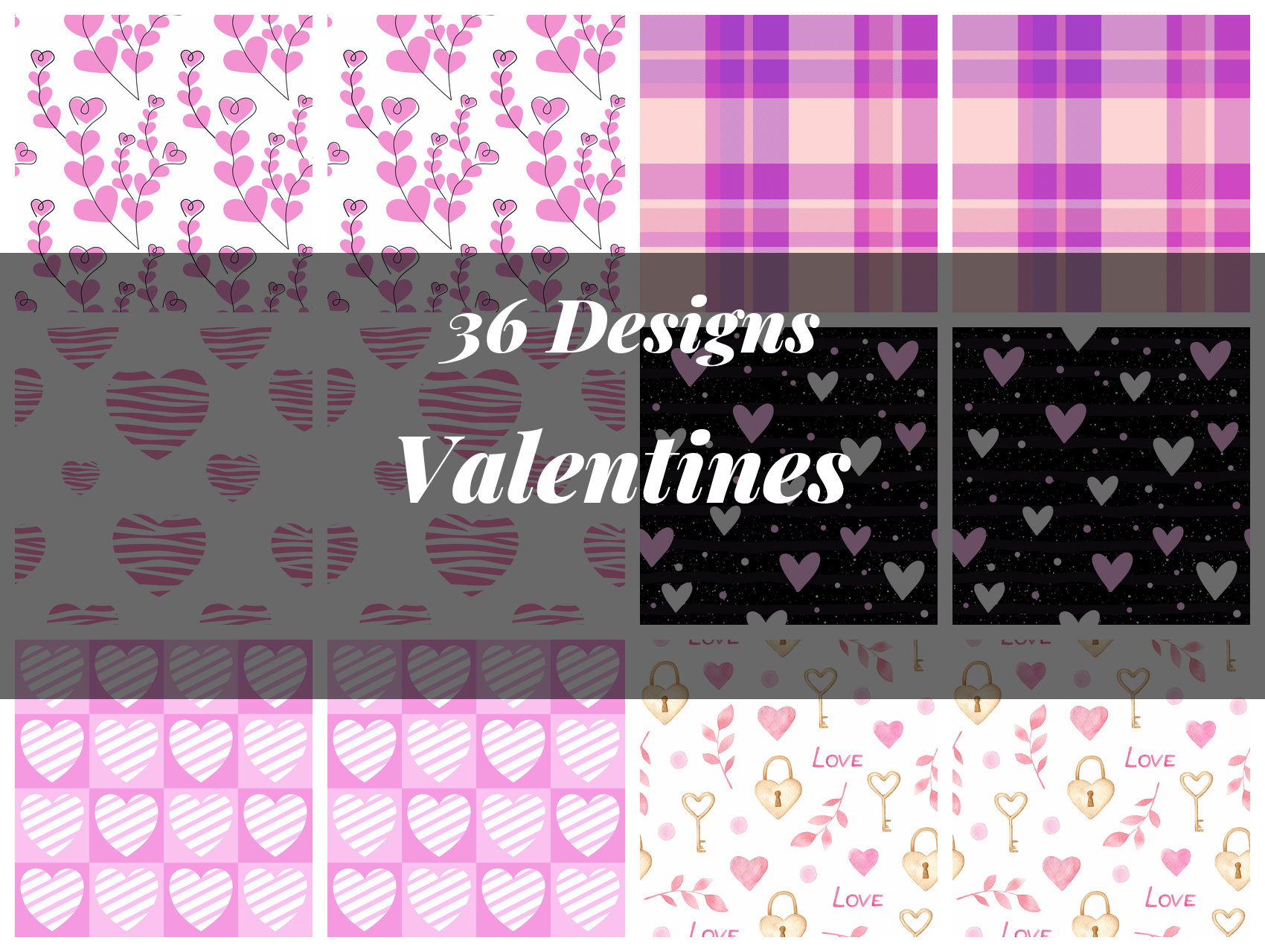 Valentines Seamless Digital Paper - CraftNest - Digital Crafting and Art