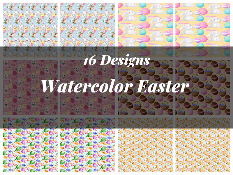 Watercolor Easter Seamless Digital Paper - CraftNest - Digital Crafting and Art