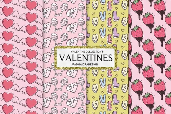 Cute Valentine Seamless Digital Paper - CraftNest - Digital Crafting and Art