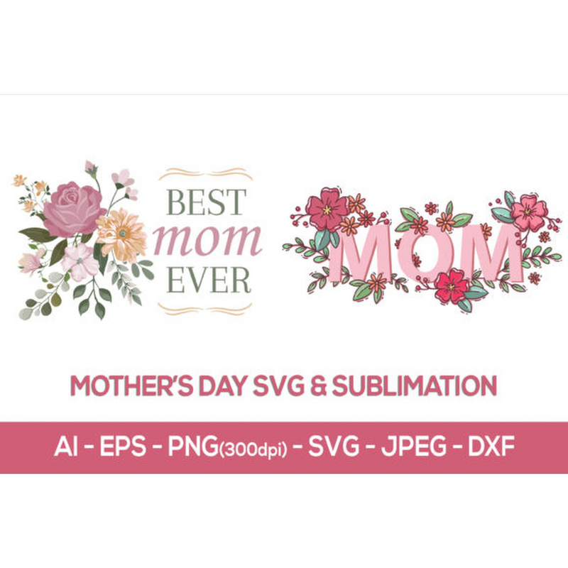 Mother's Day Flowers SVG - CraftNest - Digital Crafting and Art