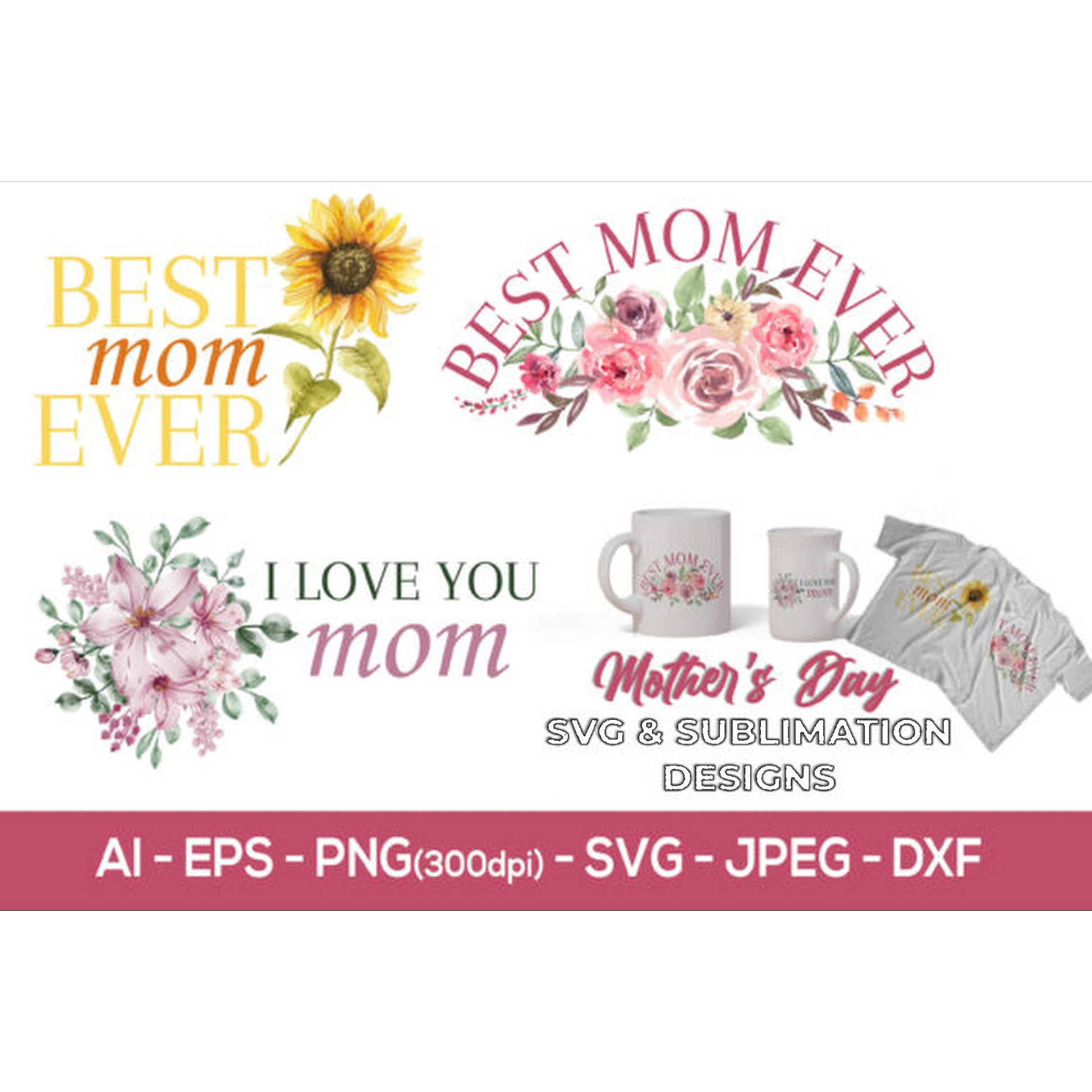 Mother's Day SVG Bundle - CraftNest - Digital Crafting and Art