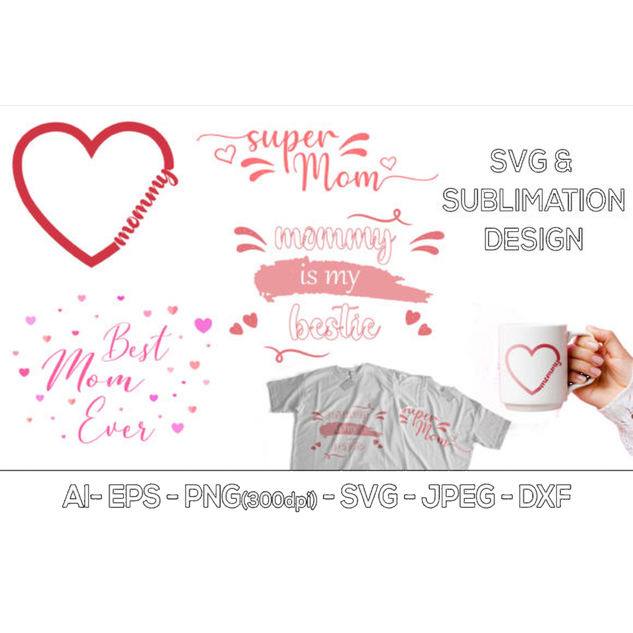 Mom SVG Bundle - CraftNest - Digital Crafting and Art