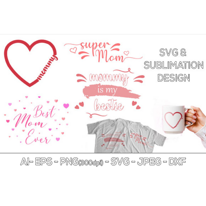 Mom SVG Bundle - CraftNest - Digital Crafting and Art