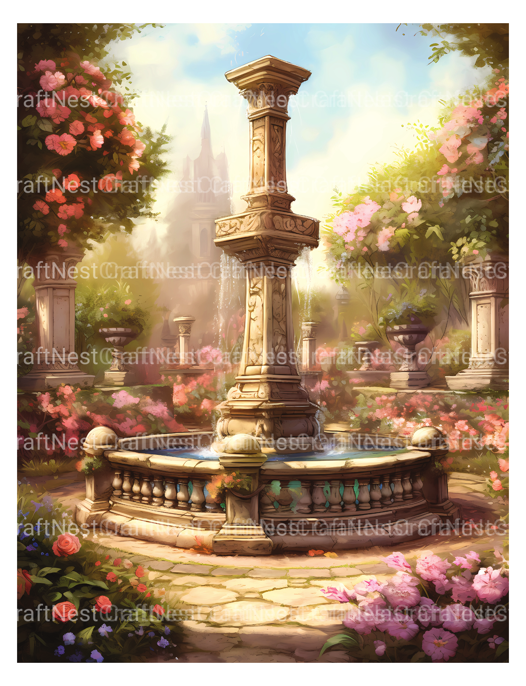 Formal Garden Coloring Book - CraftNest - Digital Crafting and Art