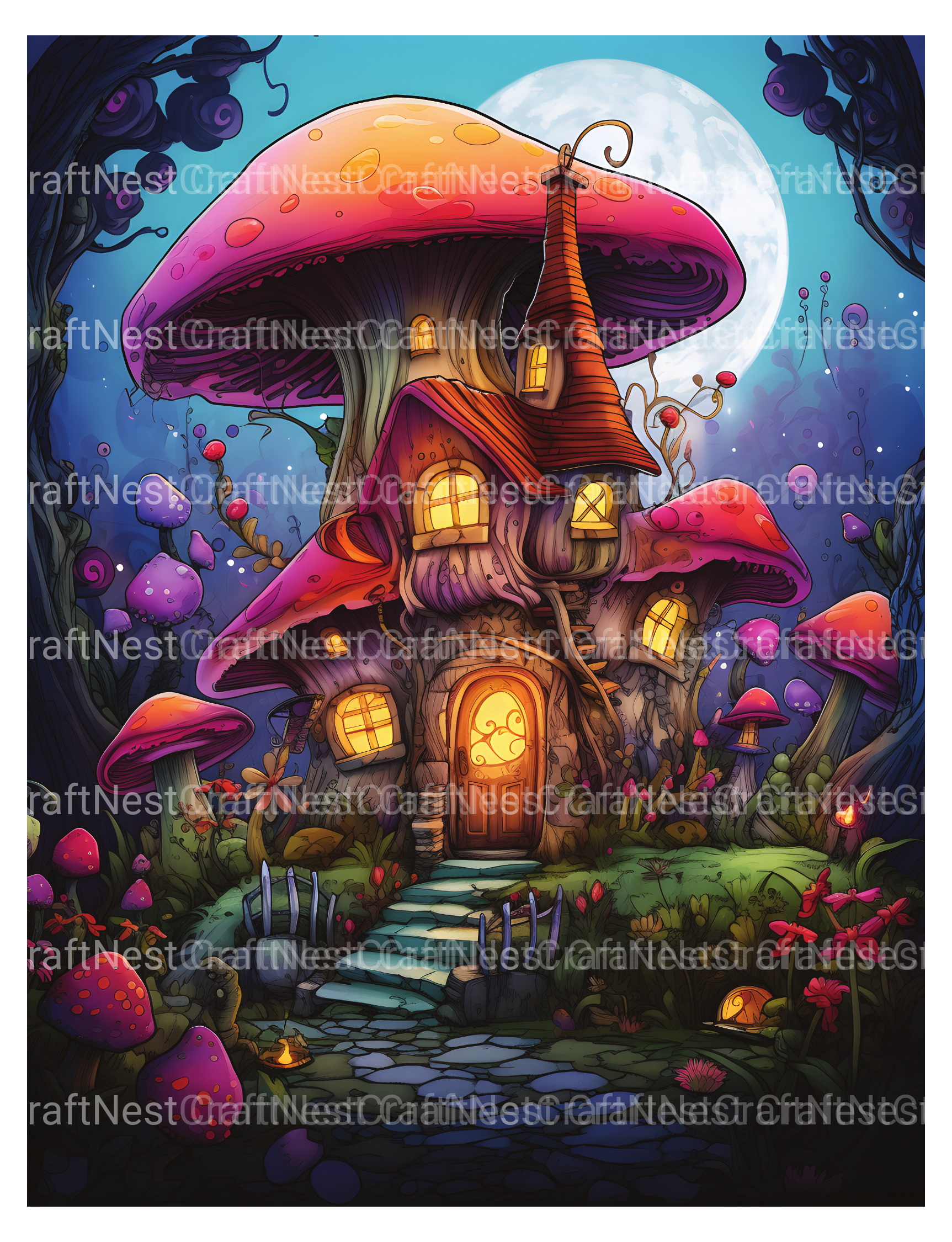 Fairy Houses Coloring Book - CraftNest - Digital Crafting and Art