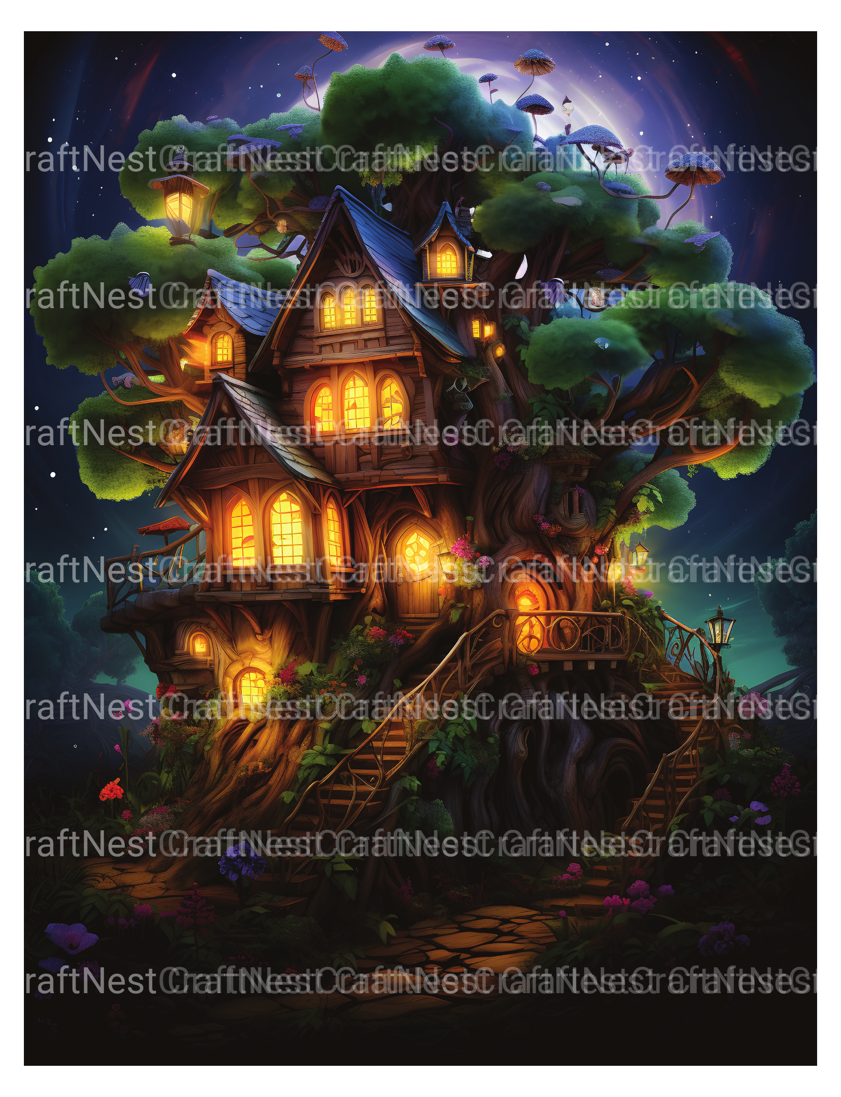 Treehouse Coloring Book - CraftNest - Digital Crafting and Art