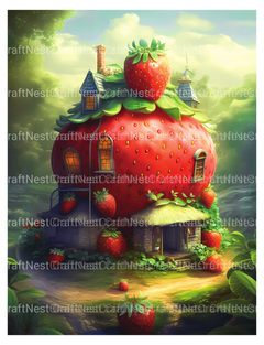 Strawberry Fairy House Coloring Book - CraftNest - Digital Crafting and Art