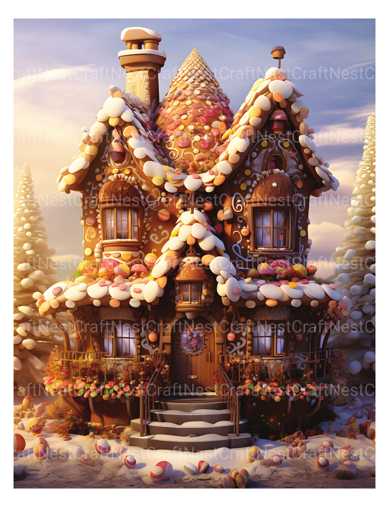 Gingerbread House Coloring Book - CraftNest - Digital Crafting and Art